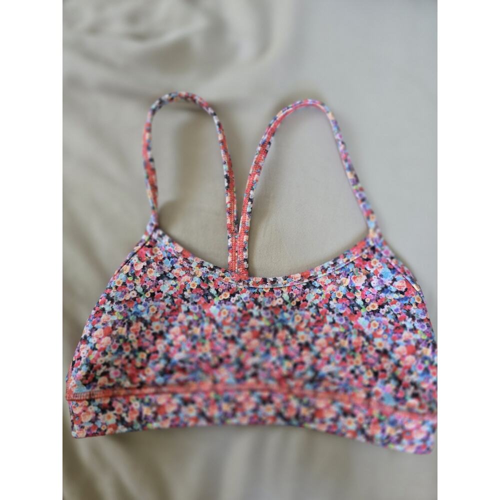 Lululemon flow Y bralette Prism Petal Multi print sports yoga bra top US 4